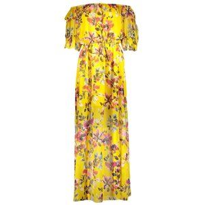 Linosa Crinkle Off The Shoulder Maxi